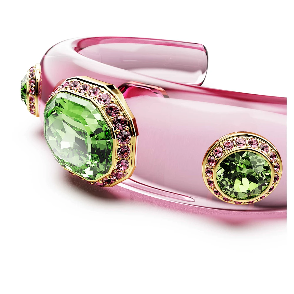 Dulcis cuff, Mixed cuts, Multicoloured, Gold-tone plated by SWAROVSKI