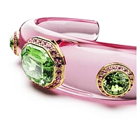 Dulcis cuff, Mixed cuts, Multicoloured, Gold-tone plated by SWAROVSKI