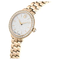 Watch, Swiss Made, Metal bracelet, Gold tone, Champagne gold-tone finish by SWAROVSKI