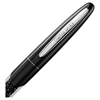 Crystalline Nova rollerball pen, Black, Chrome plated by SWAROVSKI