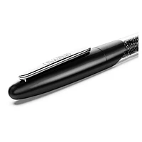 Crystalline rollerball pen, Black, Chrome plated by SWAROVSKI