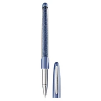 Crystalline Nova rollerball pen, Blue, Chrome plated by SWAROVSKI