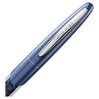 Crystalline Nova rollerball pen, Blue, Chrome plated by SWAROVSKI