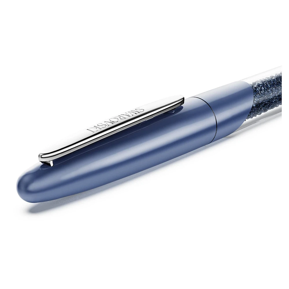 Crystalline Nova rollerball pen, Blue, Chrome plated by SWAROVSKI