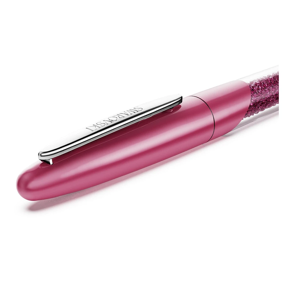 Crystalline Nova rollerball pen, Pink, Chrome plated by SWAROVSKI