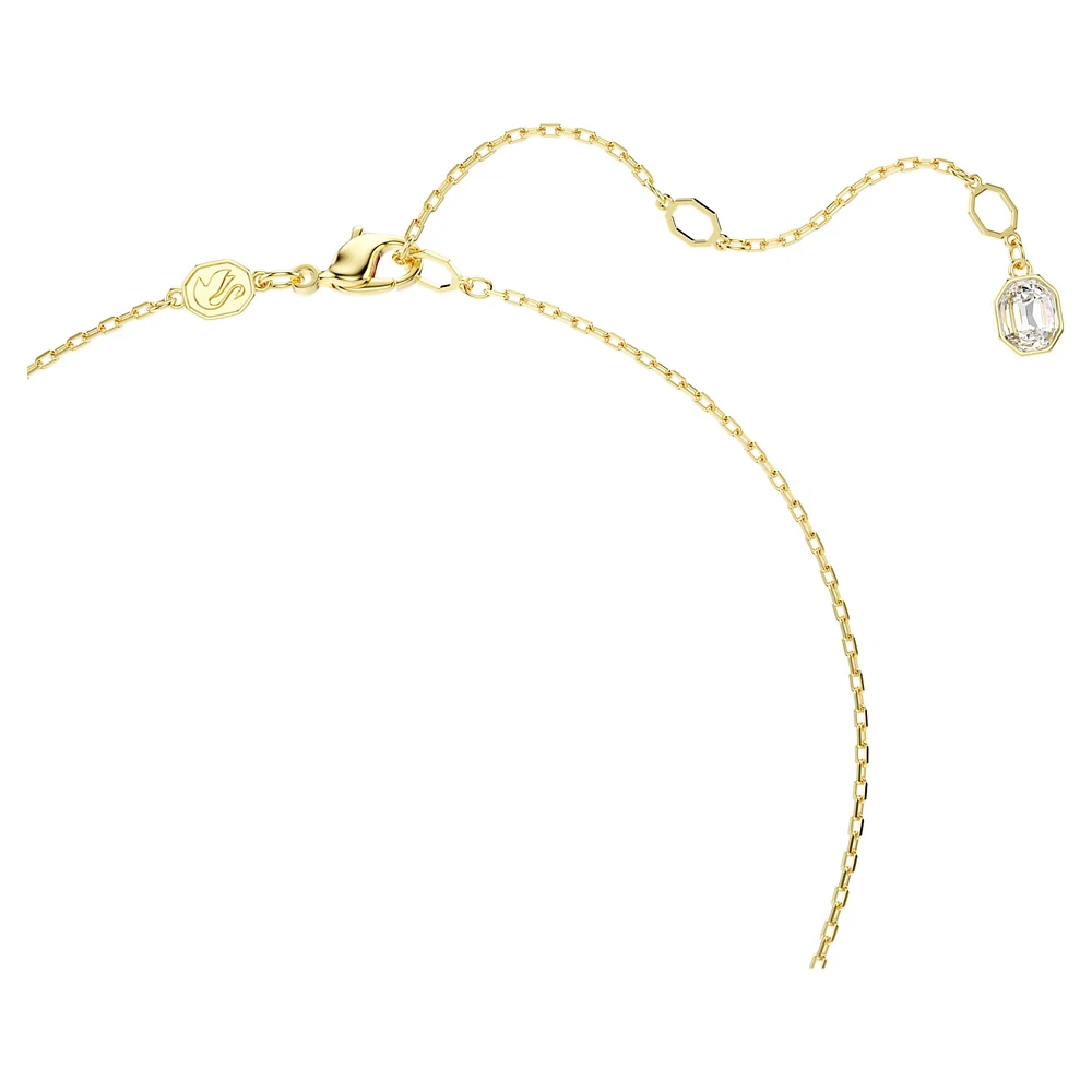 Idyllia Y pendant, Mixed cuts, Flower, Multicoloured, Gold-tone plated by SWAROVSKI