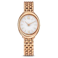 Imber watch, Swiss Made, Metal bracelet, Gold tone, Rose gold-tone finish by SWAROVSKI