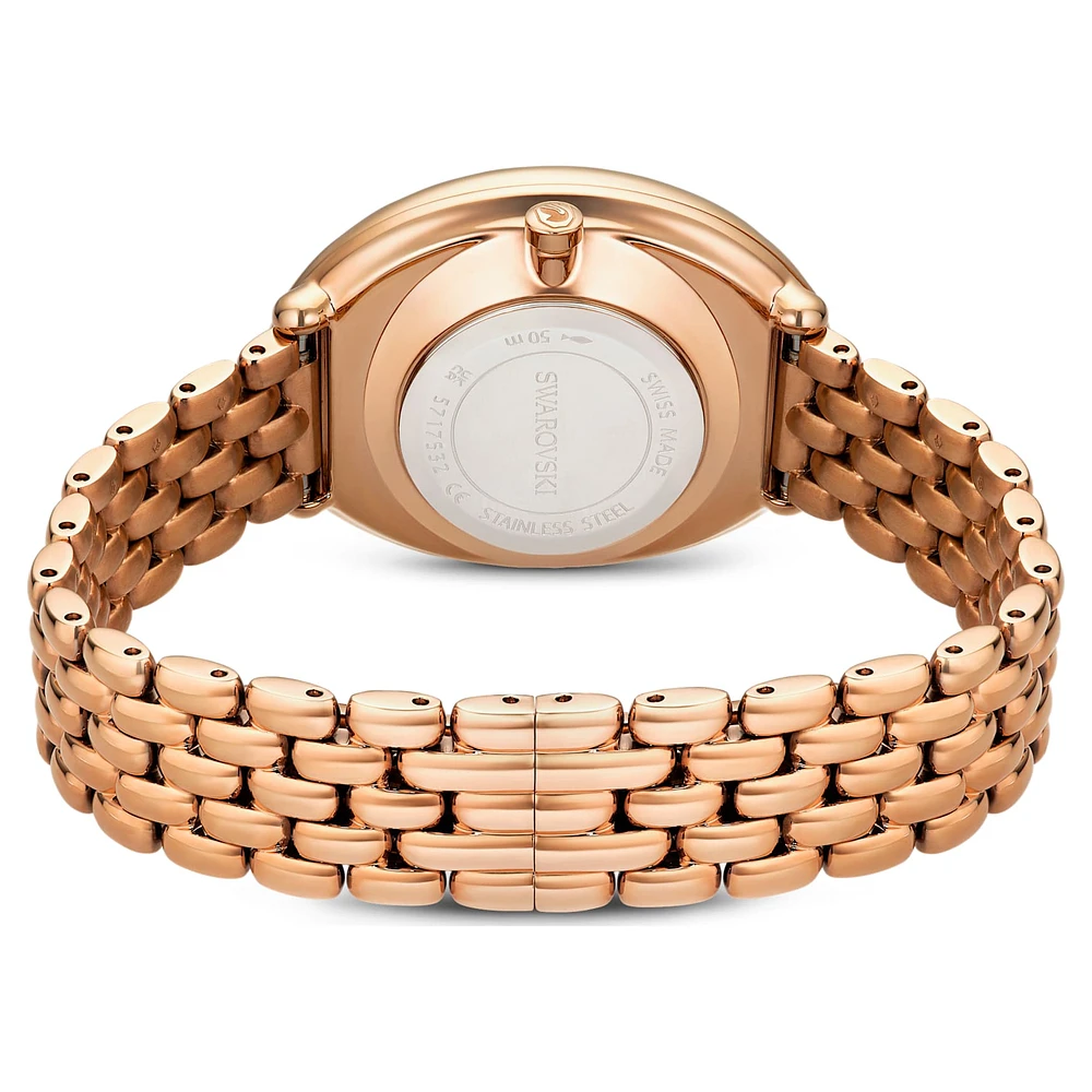 Imber watch, Swiss Made, Metal bracelet, Gold tone, Rose gold-tone finish by SWAROVSKI