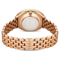 Imber watch, Swiss Made, Metal bracelet, Gold tone, Rose gold-tone finish by SWAROVSKI