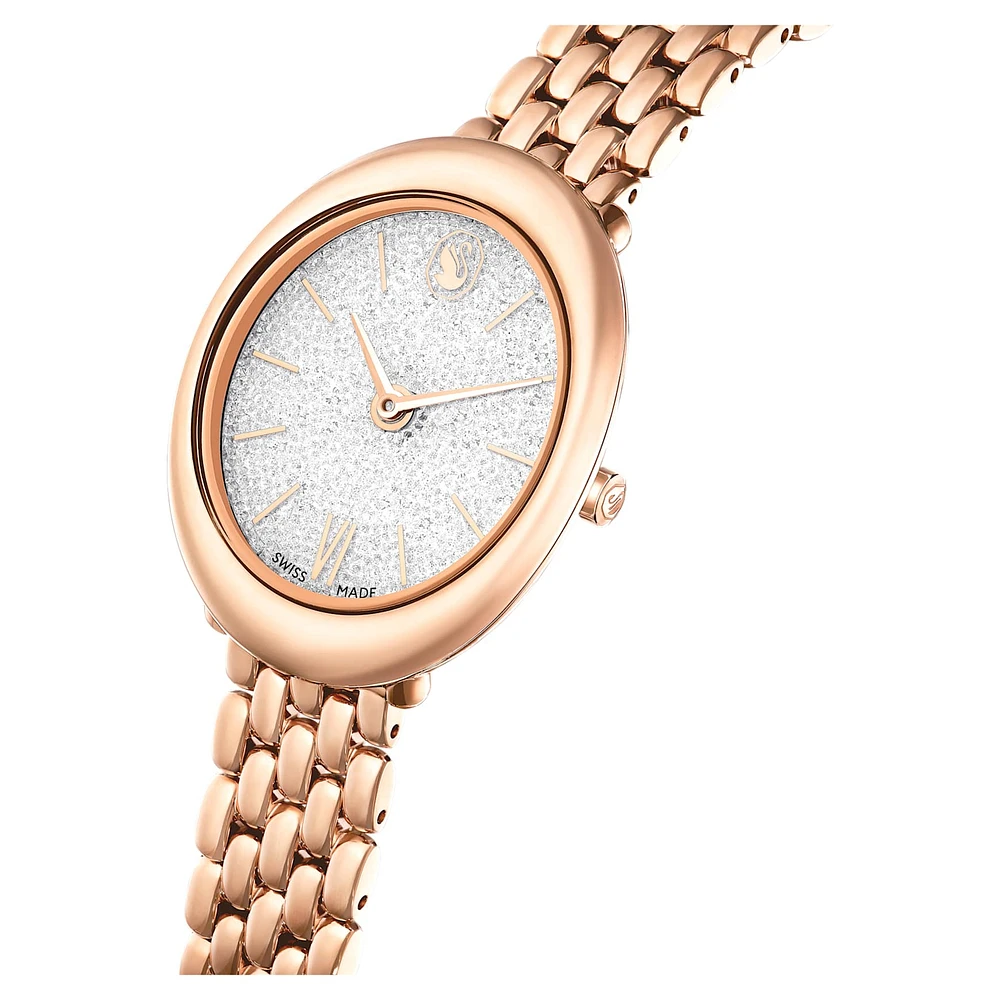 Imber watch, Swiss Made, Metal bracelet, Gold tone, Rose gold-tone finish by SWAROVSKI