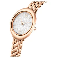 Imber watch, Swiss Made, Metal bracelet, Gold tone, Rose gold-tone finish by SWAROVSKI