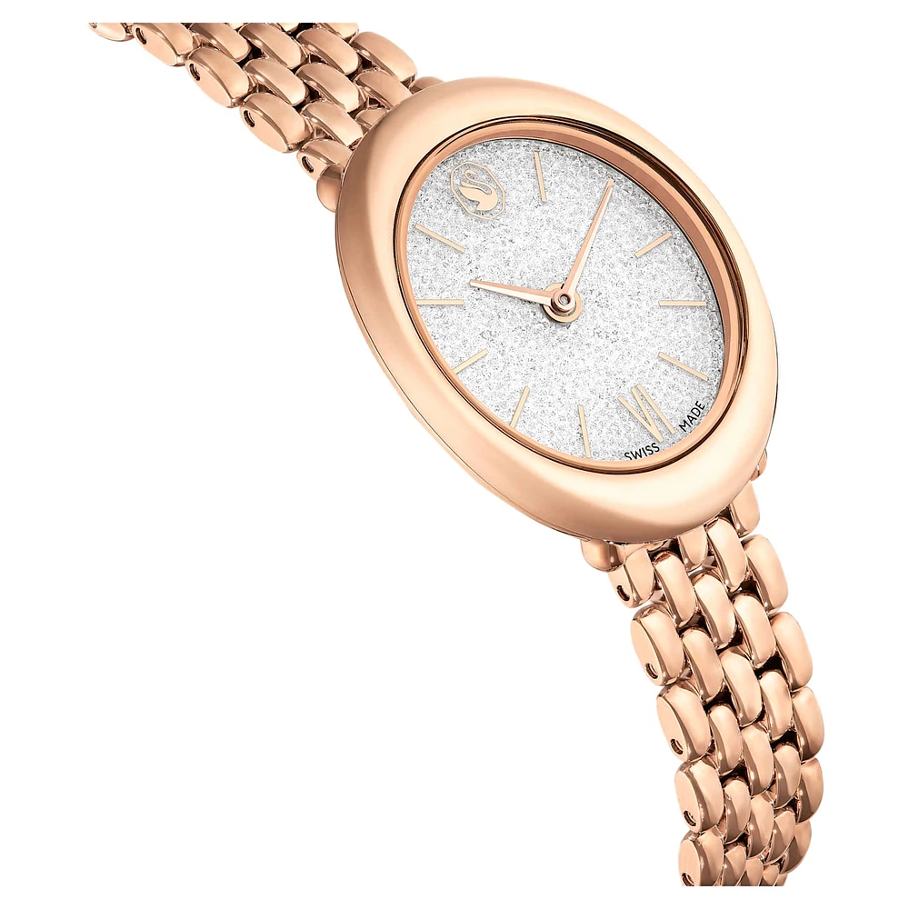 Imber watch, Swiss Made, Metal bracelet, Gold tone, Rose gold-tone finish by SWAROVSKI