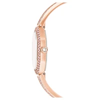 Dextera bangle watch, Swiss Made, Pink, Rose gold-tone plated by SWAROVSKI