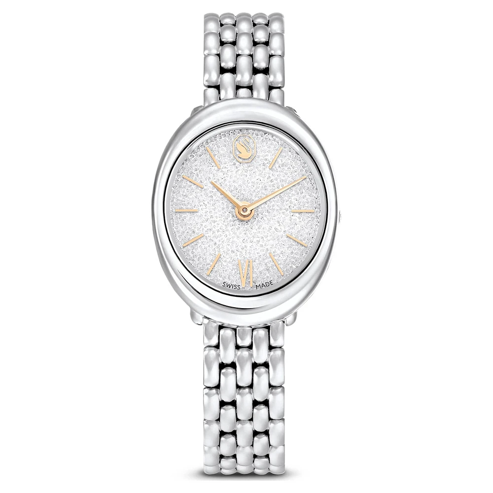 Imber watch, Swiss Made, Metal bracelet, Silver Tone, Stainless steel by SWAROVSKI