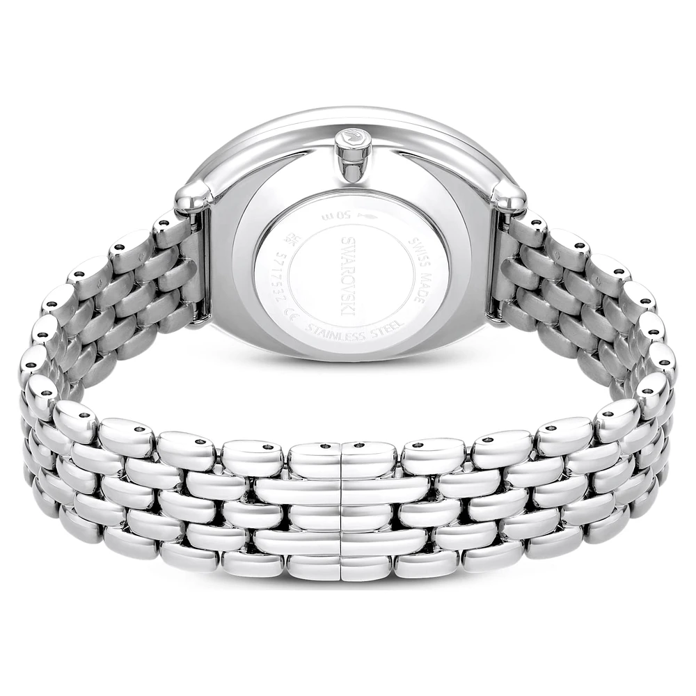 Imber watch, Swiss Made, Metal bracelet, Silver Tone, Stainless steel by SWAROVSKI