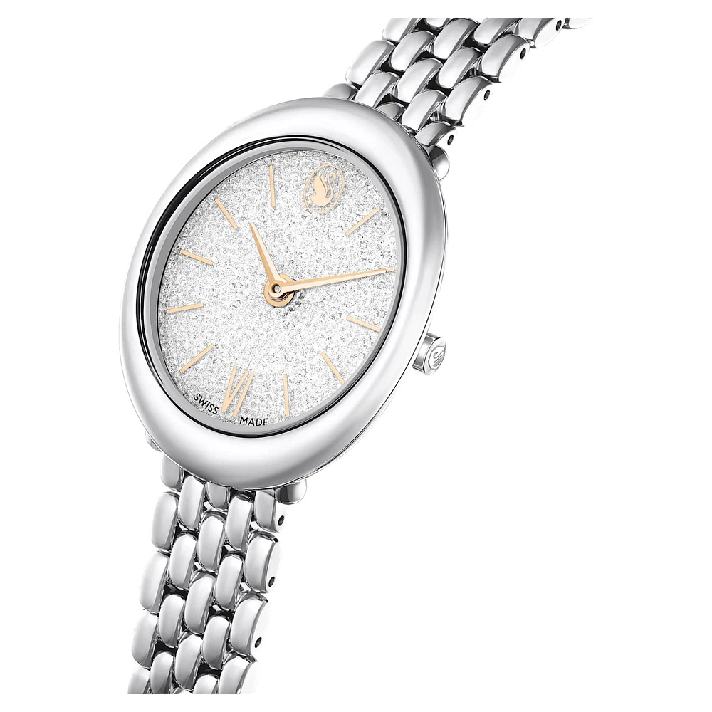 Imber watch, Swiss Made, Metal bracelet, Silver Tone, Stainless steel by SWAROVSKI