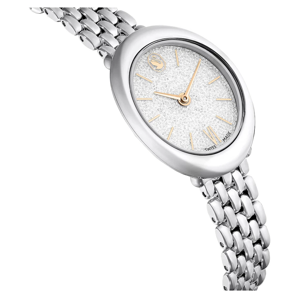 Imber watch, Swiss Made, Metal bracelet, Silver Tone, Stainless steel by SWAROVSKI