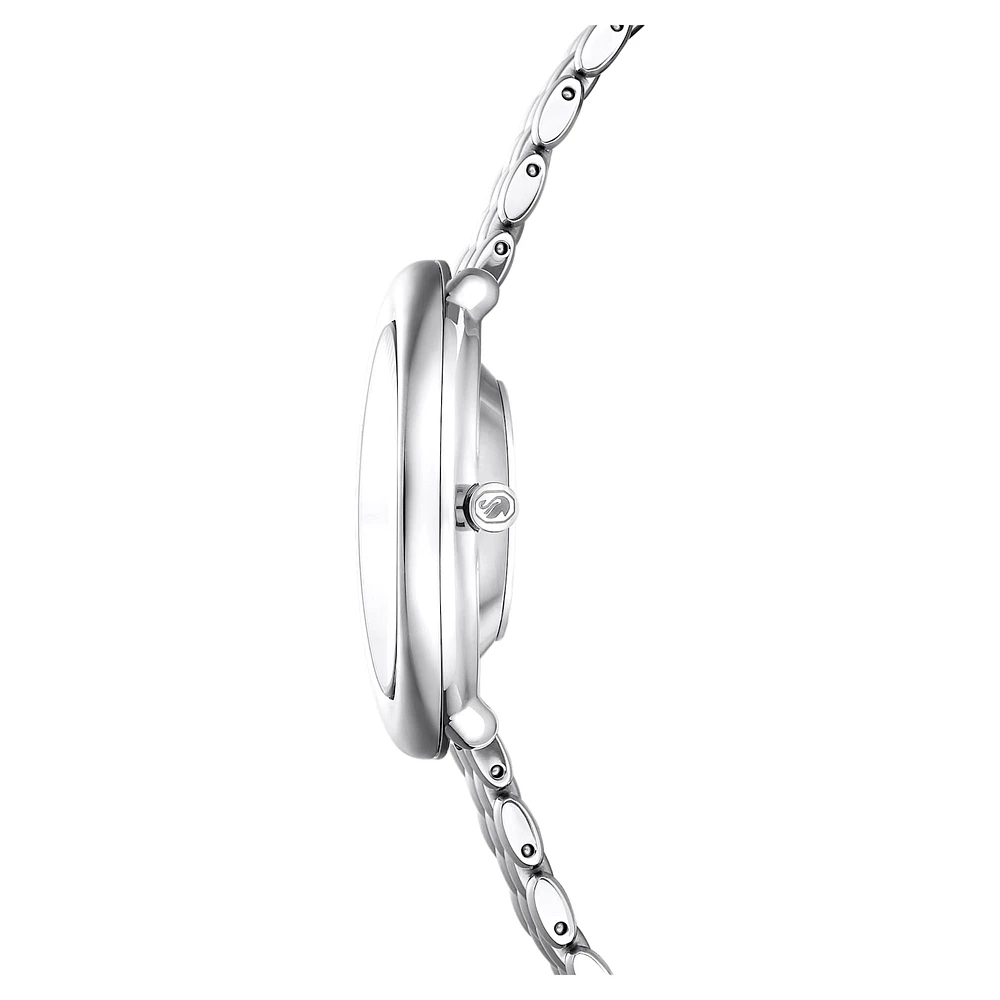 Imber watch, Swiss Made, Metal bracelet, Silver Tone, Stainless steel by SWAROVSKI