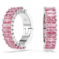Matrix ear cuffs, Baguette cut, Rhodium plated by SWAROVSKI