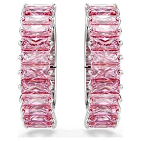 Matrix ear cuffs, Baguette cut, Rhodium plated by SWAROVSKI