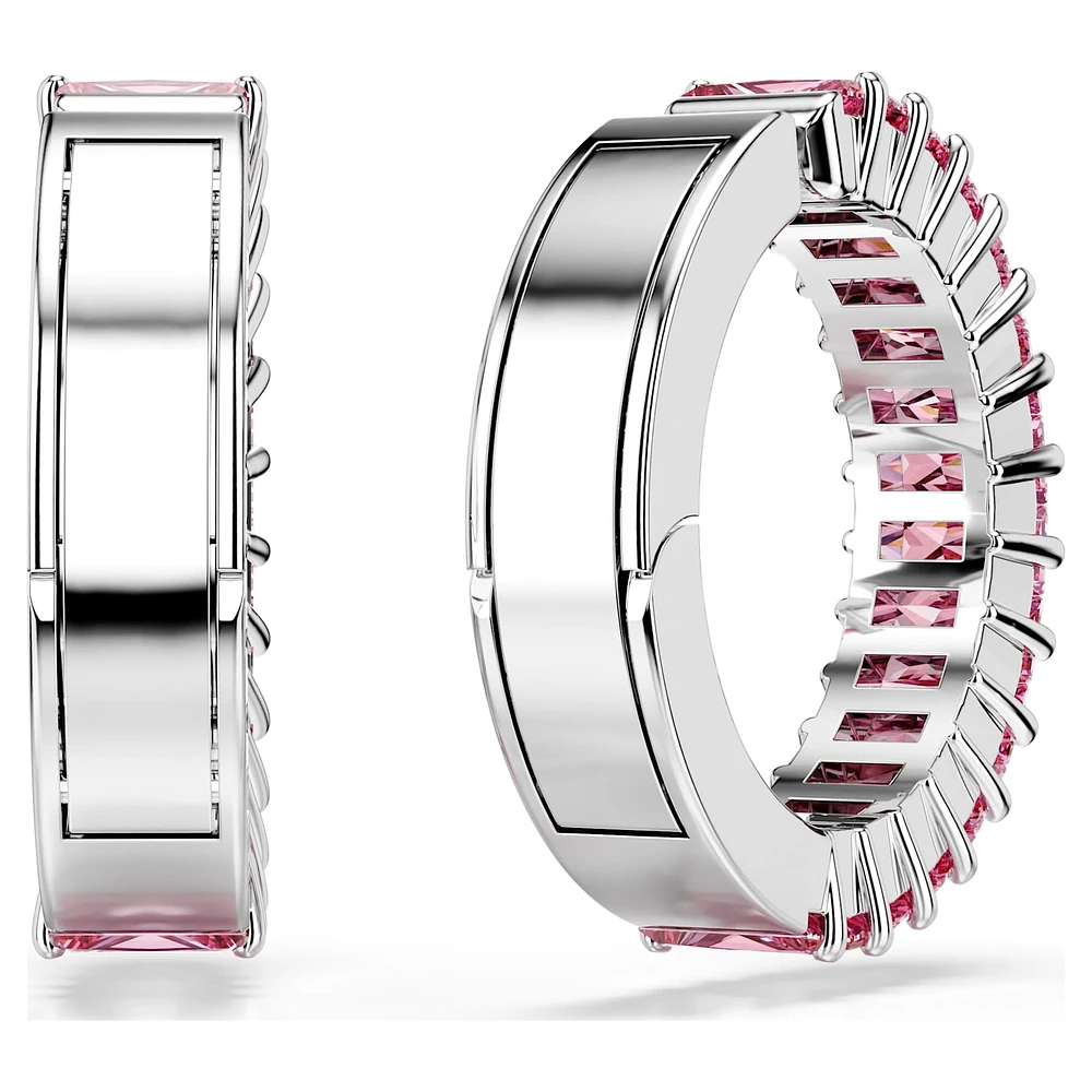 Matrix ear cuffs, Baguette cut, Rhodium plated by SWAROVSKI