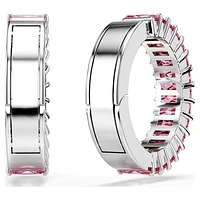 Matrix ear cuffs, Baguette cut, Rhodium plated by SWAROVSKI