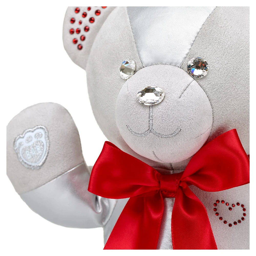 Build-A-Bear Birthstone Bear collectible, Featuring Swarovski® crystals, Teddy bear, January, Red by SWAROVSKI