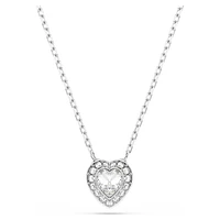 Ariana Grande x Swarovski pendant, Mixed cuts, Heart, White, Rhodium plated by SWAROVSKI