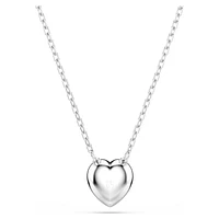 Ariana Grande x Swarovski pendant, Mixed cuts, Heart, White, Rhodium plated by SWAROVSKI