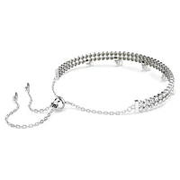 Ariana Grande x Swarovski bracelet, Crystal pearl, Round cut, White, Rhodium plated by SWAROVSKI