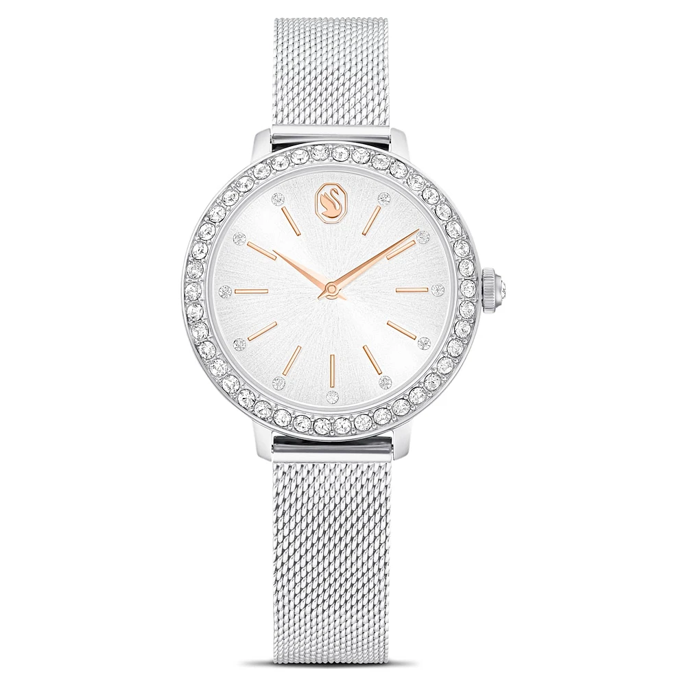 Certa watch, Metal bracelet, Silver Tone, Stainless steel by SWAROVSKI