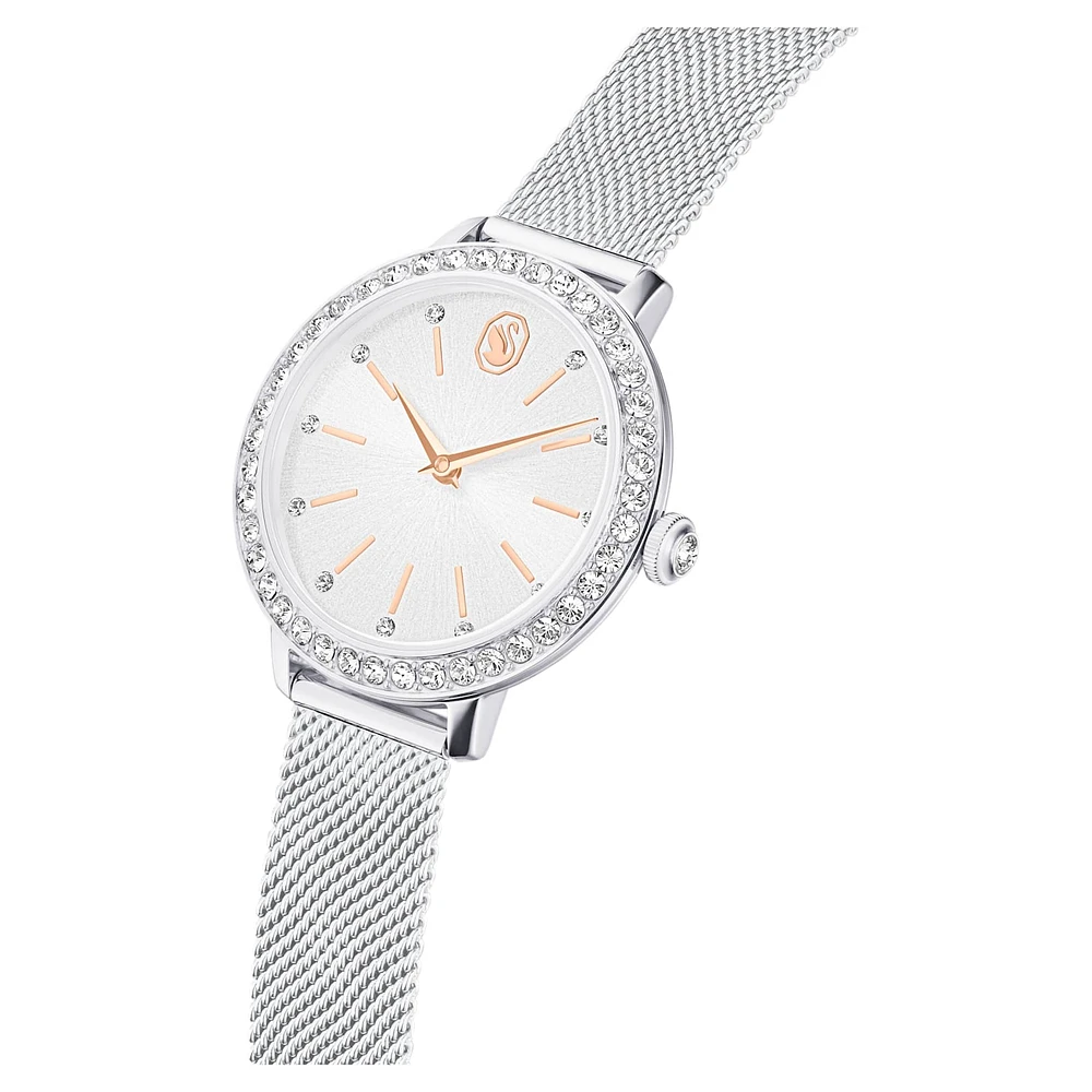 Certa watch, Metal bracelet, Silver Tone, Stainless steel by SWAROVSKI