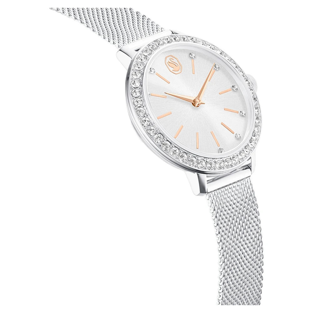 Certa watch, Metal bracelet, Silver Tone, Stainless steel by SWAROVSKI