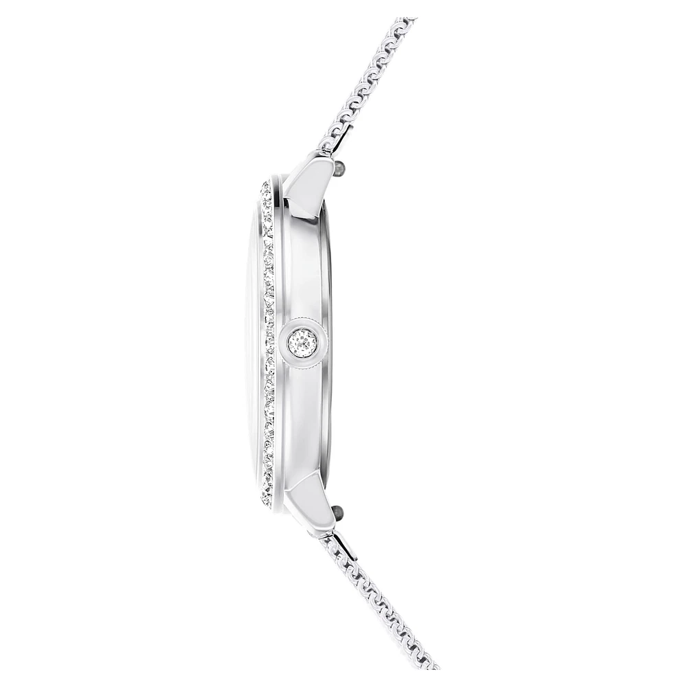 Certa watch, Metal bracelet, Silver Tone, Stainless steel by SWAROVSKI