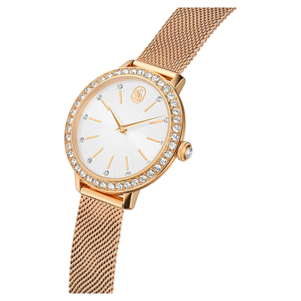 Certa watch, Metal bracelet, Rose gold tone, Rose gold-tone finish by SWAROVSKI