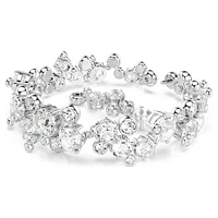 Constella bracelet, Mixed cuts, White, Rhodium plated by SWAROVSKI