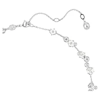 Constella necklace, Round cut, White, Rhodium plated by SWAROVSKI