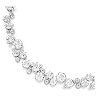 Constella necklace, Round cut, White, Rhodium plated by SWAROVSKI