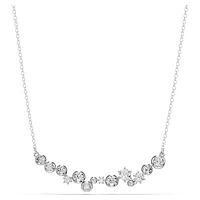 Constella necklace, Mixed cuts, White, Rhodium plated by SWAROVSKI