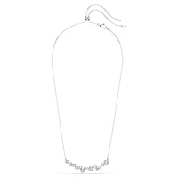 Constella necklace, Mixed cuts, White, Rhodium plated by SWAROVSKI