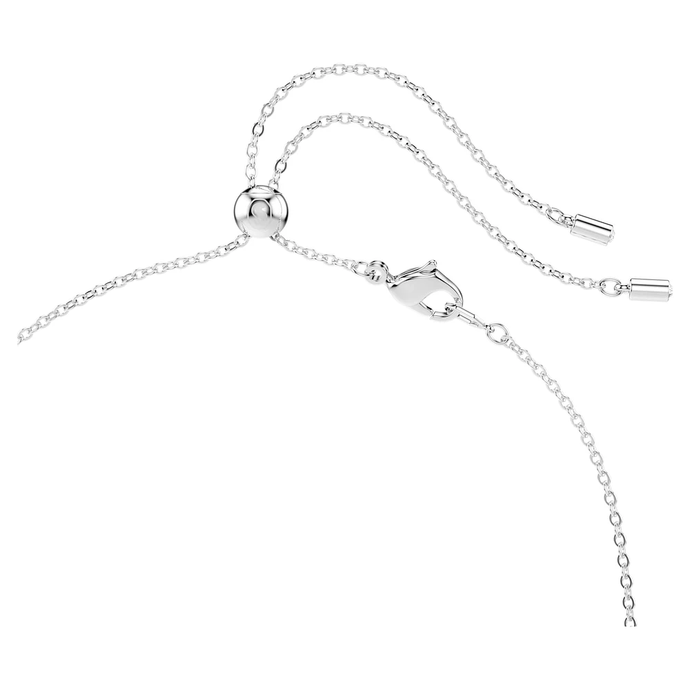 Constella necklace, Mixed cuts, White, Rhodium plated by SWAROVSKI