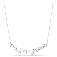 Constella necklace, Mixed cuts, White, Rhodium plated by SWAROVSKI