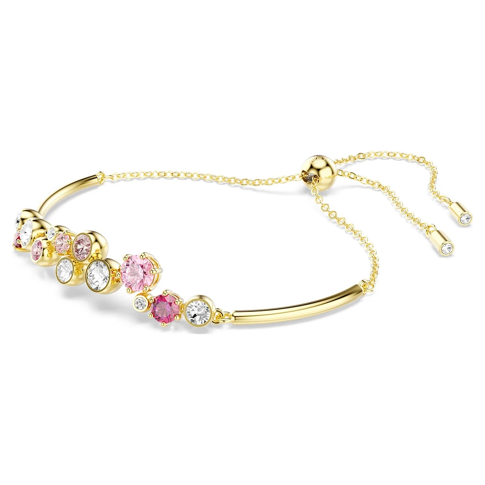 Constella bracelet, Mixed cuts, Multicoloured, Gold-tone plated by SWAROVSKI