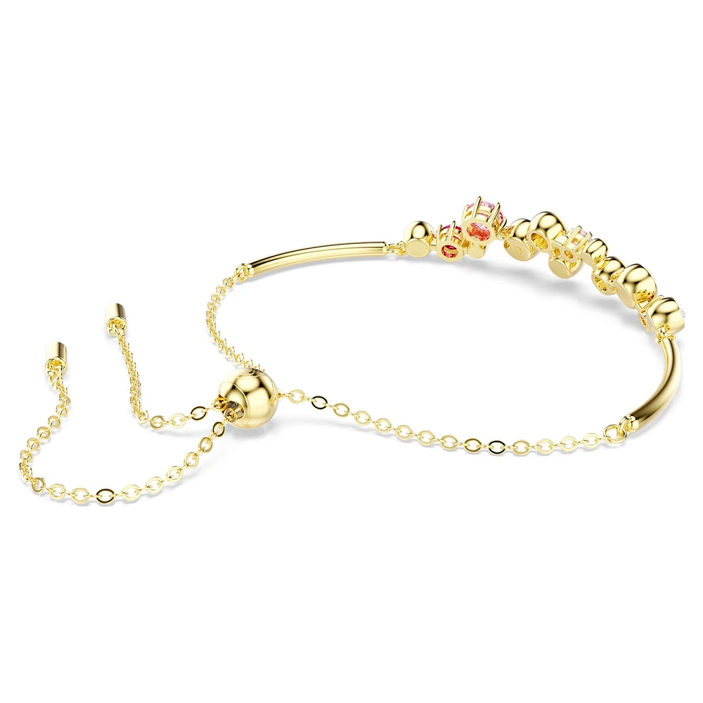 Constella bracelet, Mixed cuts, Multicoloured, Gold-tone plated by SWAROVSKI