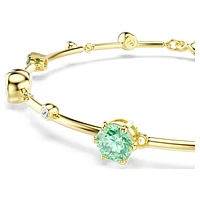Constella bracelet, Mixed cuts, Green, Gold-tone plated by SWAROVSKI