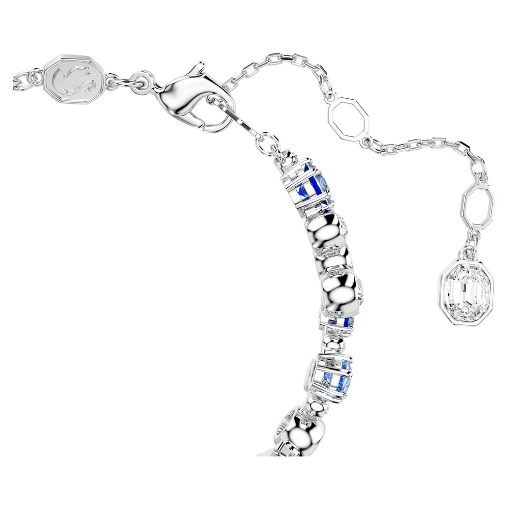 Constella bracelet, Mixed cuts, Blue, Rhodium plated by SWAROVSKI