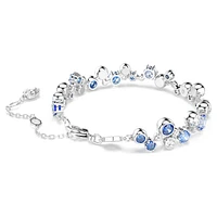 Constella bracelet, Mixed cuts, Blue, Rhodium plated by SWAROVSKI