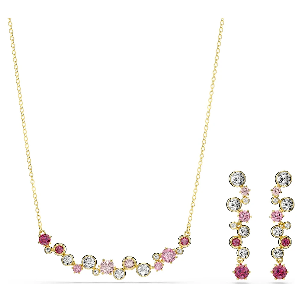 Constella set, Mixed cuts, Multicoloured, Gold-tone plated by SWAROVSKI