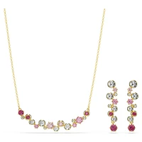 Constella set, Mixed cuts, Multicoloured, Gold-tone plated by SWAROVSKI