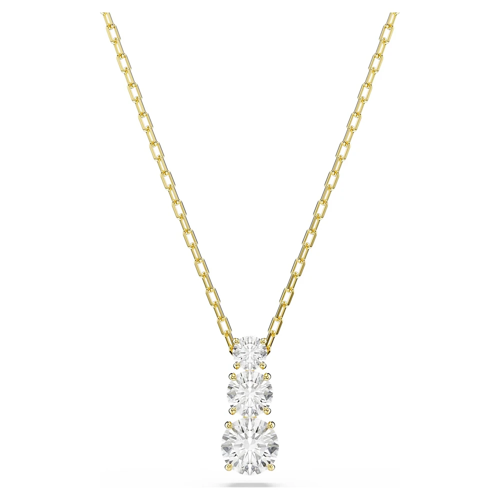 Stilla Attract pendant, Round cut, White